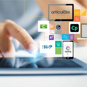 Image avec tous les logos d'outils auteurs compatibles avec Moodle