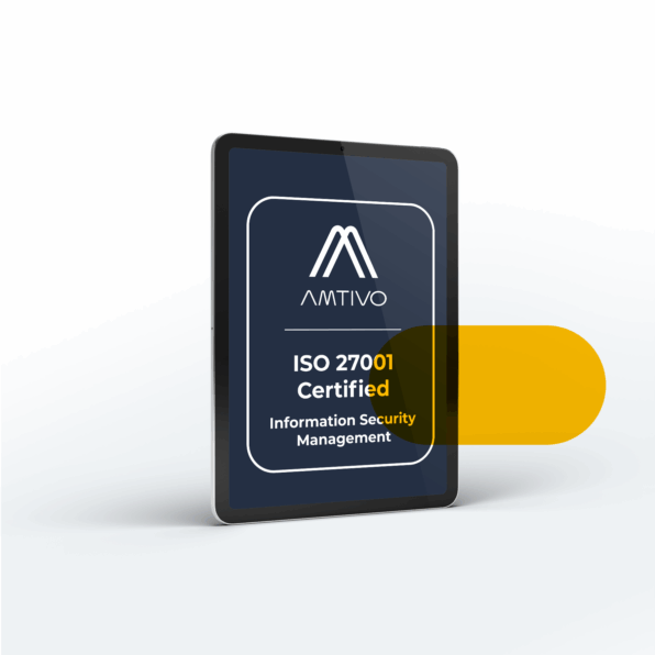 Image showing ISO27001 logo on tablet