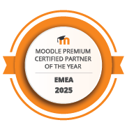 Badge Moodle Certified Premium Partner award 2025 EMEA