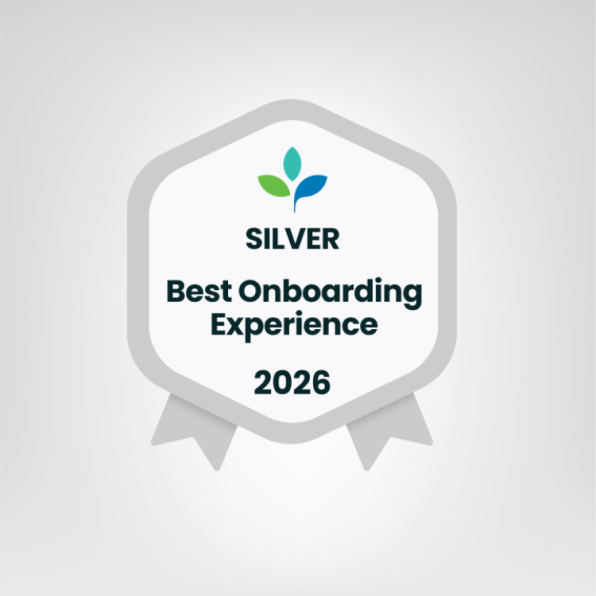 Badge 2026 for best-onboarding experience. Silver Prize